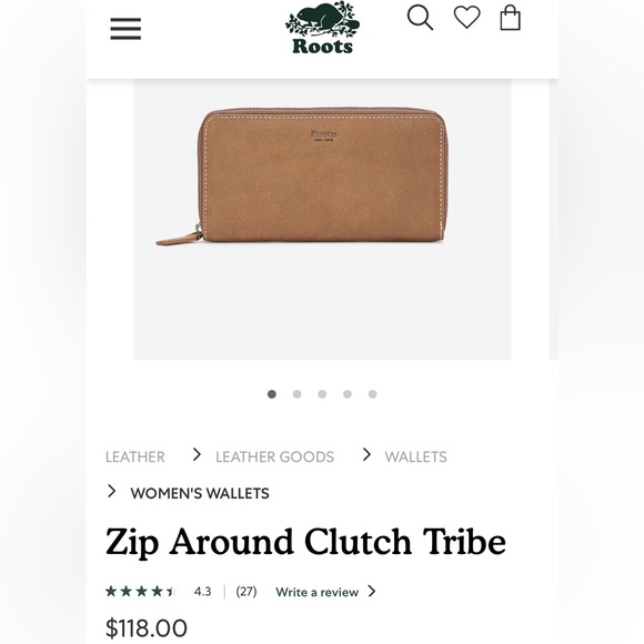 Roots Clutch - used for a week, leather - Picture 2 of 6